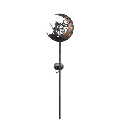 China Decoration OEM Customized Waterproof Metal Yard Patio Decoration Garden Stake Decor and Moon Glass Spirit Landscape for sale