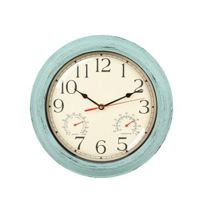 China Antique Style OEM Customized Home Decoration Simple Round Design 10 Inch Cheap Plastic Wall Clock for sale