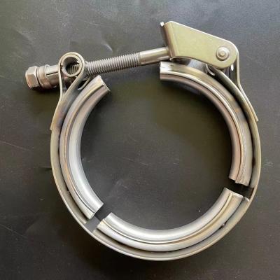 China Auto Car Parts Stainless Steel Exhaust Quick Release V-Band Clamp For Flange And Pipe for sale