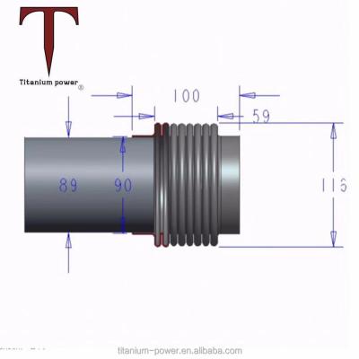 China Exhaust Device 89mm Titanium Corrugated Pipe 3.5inch Couplings Bellow Air Suspension Flex Joint Bellows for sale