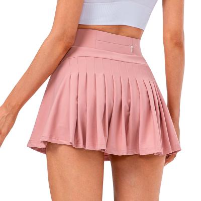 China Quick Dry Women's Exercise SKIRT SKIRT Comfort Plated Training Running Tennis Dress With Workout Shorts for sale