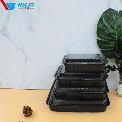 China Factory Directly Wholesale Disposable Meal Prep 3 Compartment Food Delivery Container Disposable Plastic Lunch Box for sale