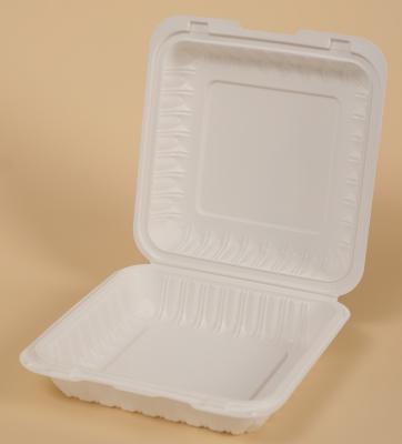 China Disposable microwave clamshell safe food container pp hinged container fast food box for sale