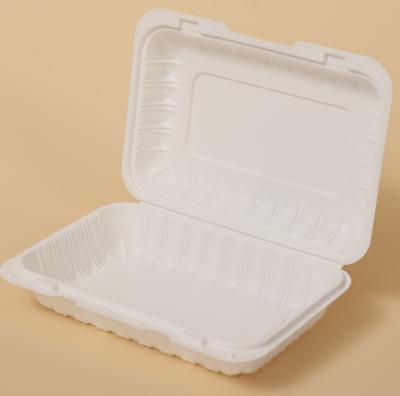 China Plastic Rectangular Disposable Plastic Food Containers Mineral Filled Top Blocks Disposable Microwave Food Container for sale