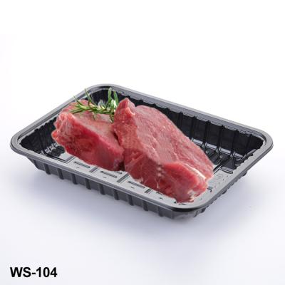 China Disposable Customized PP PET Disposable Thermoforming Vacuum Forming Plastic Meat Tray Packaging for sale