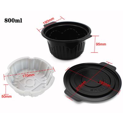 China Disposable Plastic Self-heating Hot Pot Box Disposable Container Food Lunch Rice Boxes For Sale Storage Food Grade PP for sale