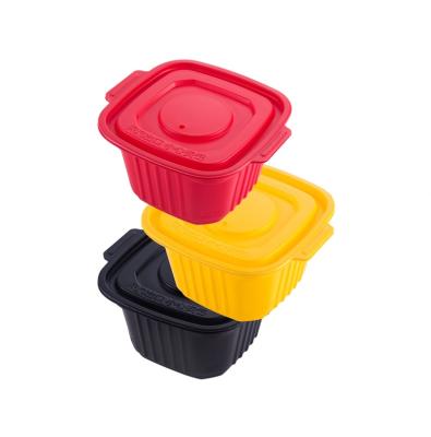 China Food Grade PP Disposable Plastic Self-heating Hot Pot Customized Plastic Storage Container With Cover Lunch Box for sale