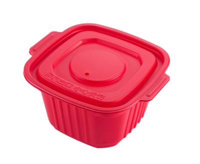 China Disposable Plastic Disposable Self-heating Warmer Box PP Pot Hot Pot Lunch Box Takeout With Lid for sale