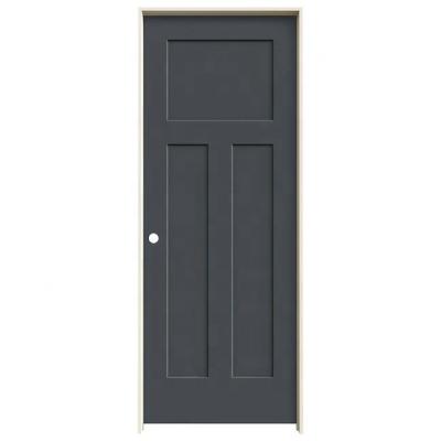 China Modern sound insulation wpc pvc bathroom hotel door wpc barrier interior wood panel door for sale