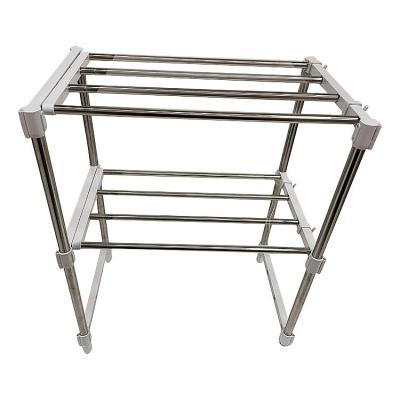 China 2 Tiers Multifunctional Grill Rack Microwave Oven Rack Viable Household Kitchen Shelf Accessory Tools for sale