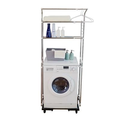 China Hot Selling Multifunctional Storage Rack Metal Shelf Workable For Washing Machine for sale