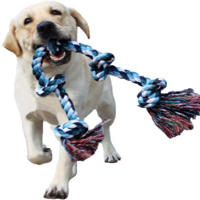 China Stocked Dog Chew Pet Cotton Rope Toys For Grind Their Teeth Dog Toys for sale