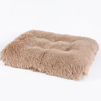 China Breathable Washable Winter Use Faux Fur Waterproof Warm Comfortable Plush Cozy Dog Cat Bed for sale