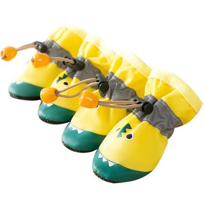 China Durable Portable Adjustable Nylon Straps Dog Rain Boots Small Pet Cat Snow Shoes For Small Dog for sale