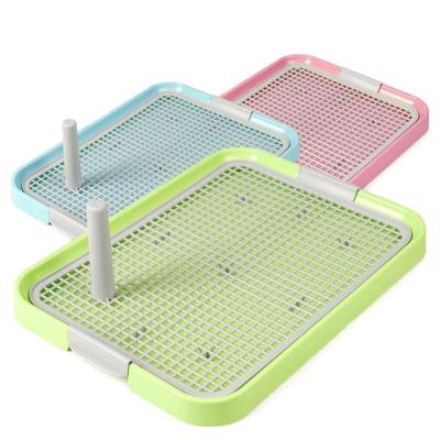 China Wholesale Sustainable Plastic Indoor Dog Potty Pet Pee Pads Tray Toilet For Dog Pee Pads Tray Small Dog Toilet Pet Dog Toilet for sale