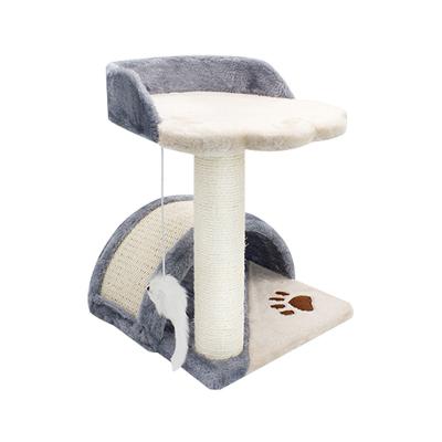 China Cat Climbing Toys Small Sisal Column Claw Arch Cat Scratch Board Nest Viable Bridge for sale