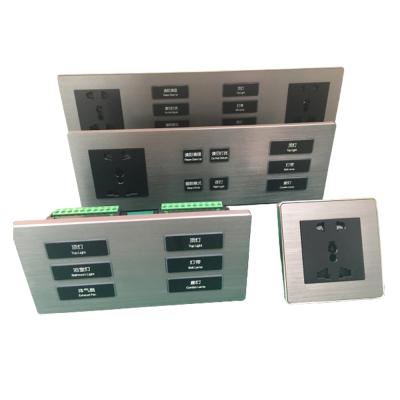 China Hotel Home Improvement Touch Rs485 Large Smart Board Switch Socket Wired Smart Switch Panel OM/TB21 for sale