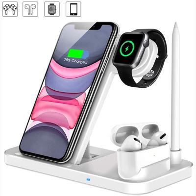 China Suitable Safe Portable 3 in 1 Qi Certified Fast Wireless Charger 3 in 1 Charging Station for Iphone for Samsung for sale