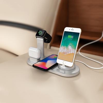 China Full protection for devices and station dock 4 in 1 mobile cell phone charging station custom three in one fast wireless charger for phones for sale