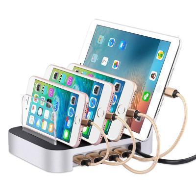 China Charge 2 Tablets & 2 Cell Phones At The Same Time Or 4 Cell Phones Smart Charging Station For Multiple Devices 4-Ports USB Charging Station Dock With QC 3.0 Fast Charging for sale