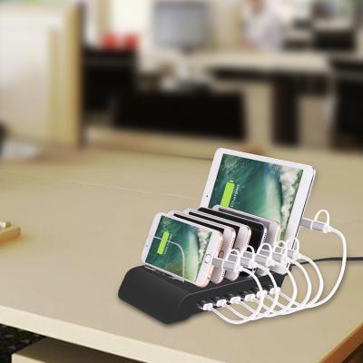 China Multifunctional Universal Mobile Phone Mobile Phone Fast Charger 6 Usb Ports Fast Charging Stand for sale