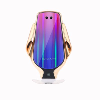 China R9 Cell Phone Sensor Car Charger Stand 15w Qi Simple Simple Fast Charging Wireless Mobile Charger For Iphone For Samsung for sale