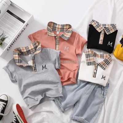 China Summer Children's Clothes Boys T-shirt Lapel Children's Clothes Breathable Baby Clothes for sale