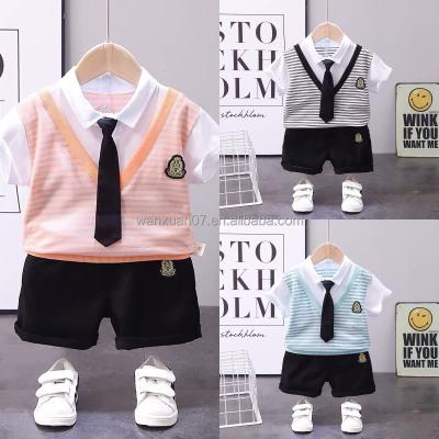 China 2023 New Summer Cotton Casual Shorts Short Sleeve Casual Two Piece Set for sale