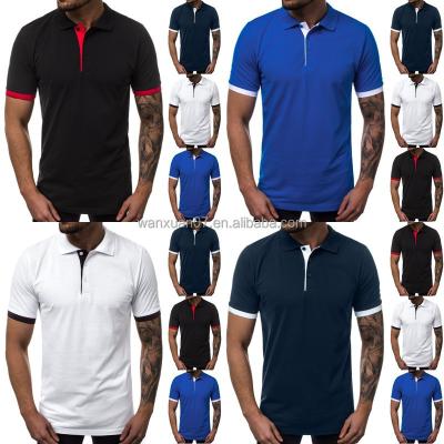 China Anti-wrinkle wholesale 100% cotton summer short sleeved men's polo t-shirt casual sports outdoor T-shirt polo shirt for sale