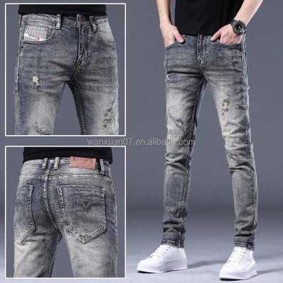 China New viable fit regular men's jeans black slim denim pants for men's casual straight denim men's jeans original for sale