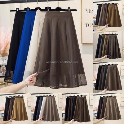 China Breathable Ladies Plus Size Women Skirts Floor Length Printed A Line Skirts Womens High Waist Long Skirts for sale