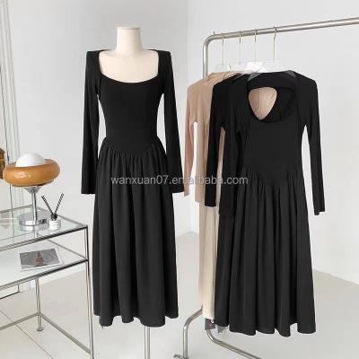 China 2023 Spring and Autumn New Women's Maxi Elegant Casual Women's Fashion Washable Dress for sale