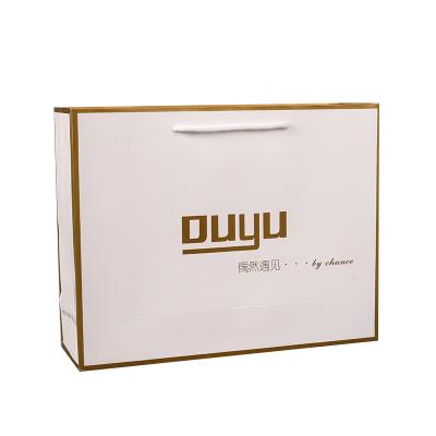 China High Grade Custom Women's Recyclable Custom Shop Custom Women's Shopping Cosmetic Logo Cardboard Bag Cosmetic Bag Packaging Gift Bag for sale