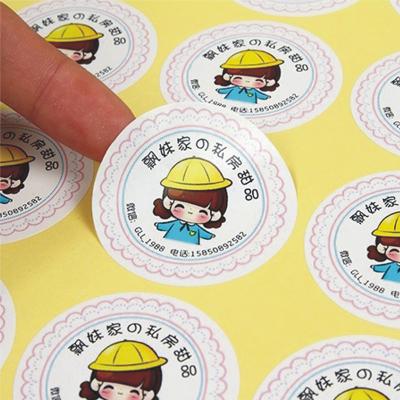 China Custom Logo Sticker Waterproof Logo Label Custom Design Self Adhesive Packaging Printing Stickers for sale