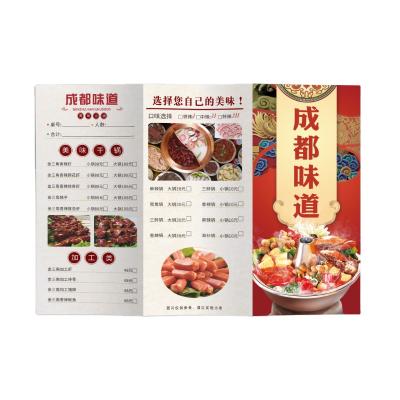 China business.office.gift .promotion.etc custom design restaurant menu printing advertising catalog book magazine flyer flyer folder printing for sale