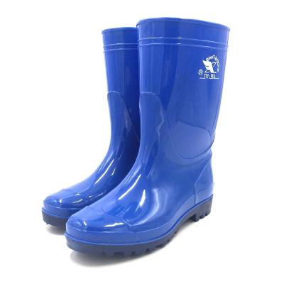 China Portable/Comfortable/Waterproof Cleaning HN304 Blue Wholesale Cheap Water Proof PVC Gum Boots for sale