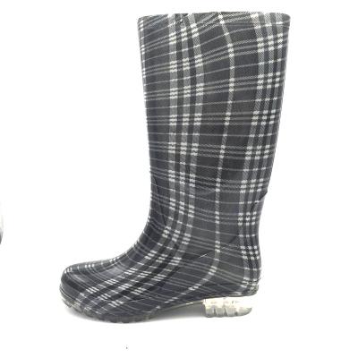 China Clear HN203 Clear PVC Rain Boots Transparent Wholesale Ladies Boots Rubber Boots for sale