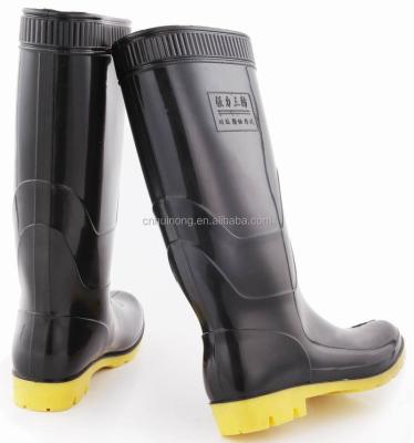 China Water Proof/Anti Acid/Anti Alkali Wellington/Anti-slip Black Car Wash Cheap Custom Rain Boots HN306C For Men PVC Gumboots for sale