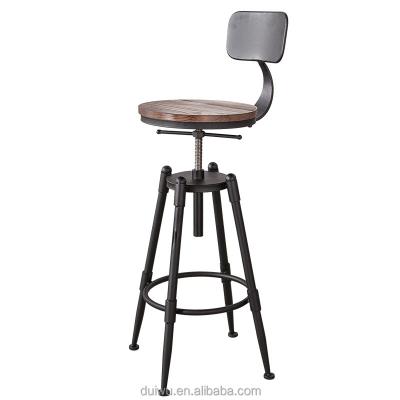 China Wholesale Bar Chair New Designer Bistros Vintage Wrought Iron Restaurant Bar Chair for sale