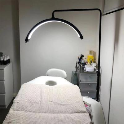 China Ibelieve 40W 2700K-5600K 320 color adjustable tempurate led arc shape moon light with floor stand for beauty salon eyebrow tattoo wick light for sale