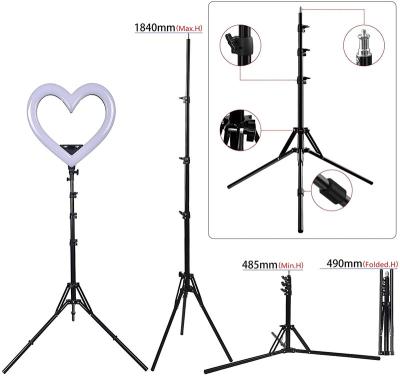 China New tiktok PORTABLE heart shaped RGB large 19 inch camera phone beauty ring light for video and photo for sale