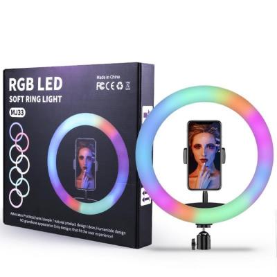 China Mini Adjustable RGB 12 Inch Ring Light with Mobile Phone Tripod Live Light for Selfie, Live Stream, Makeup, Video for sale