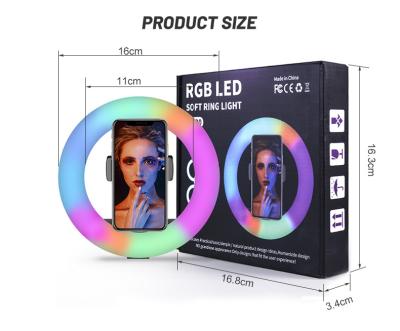 China Mini Whole Sale Price 6 Inch RGB Mini Size Ring Light For Fill Light Selfie Photography Makeup Easy To Take for sale