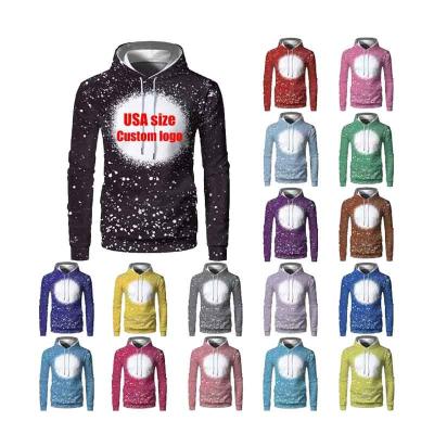 China 300gsm Polyester Sweatshirt 300gsm Polyester Thick Fleece Custom Sublimation Anti-Pilling Christmas Blank Fake Bleached Xmas Hoodies for sale