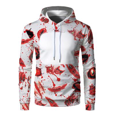 China Anti-pilling USA Class 3D Printing Polyester Fleece Pullover Crewneck Unisex Custom Sweatshirts Halloween Blank Blank Bleached Sublimation Hoodies for sale