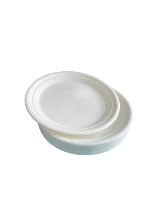 China Biodegradable Custom Round Cornstarch Disposable Dinner Food 6 Party 7 9 Party Plate 10.25 Inch for sale