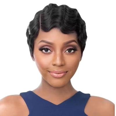 China Short Swiss Pixie Cut Lace 100 Percent Authentic Human Hair None Lace Up Human Hair Wigs for sale