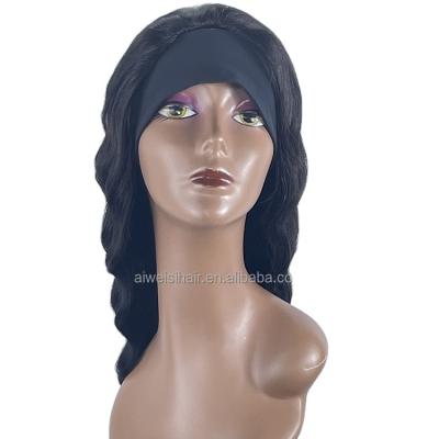 China Custom Body Wave Product Body Wave With Half Headband Wigs, Wigs With Attached Headband, Cuticle Aligned Hair Band Wigs for sale