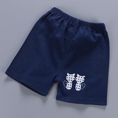 China Cotton Breathable Custom Made Pure Beach Summer Baby Shorts Child Logo Waist Cartoon Low Shorts for sale