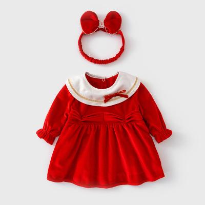 China Toddler Baby 1Year Kid Child Cotton Girl Christmas Amtumn Winter Birthday Party Wear Tutu Dress Little Queen Set Flower Princess Dress for sale